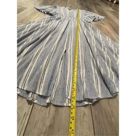 Nostalgia, blue and white striped summer dress size M - Picture 8 of 11
